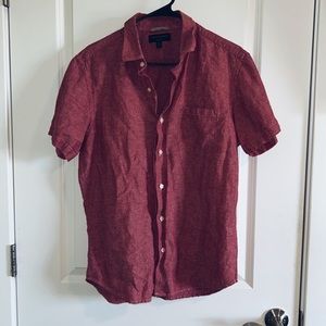 Banana Republic red linen shirt